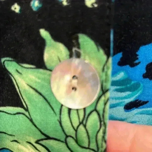 Croft & Barrow Maxi Dress. Sleeveless. Button down. Green & Blue Floral . 14P - Picture 5 of 11